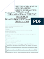 Contoh Teks Pengacara Majlis Termasya Sukan Tahunan Pendidikan Khas SMK Kampong Jawa Kali Pertama 2018