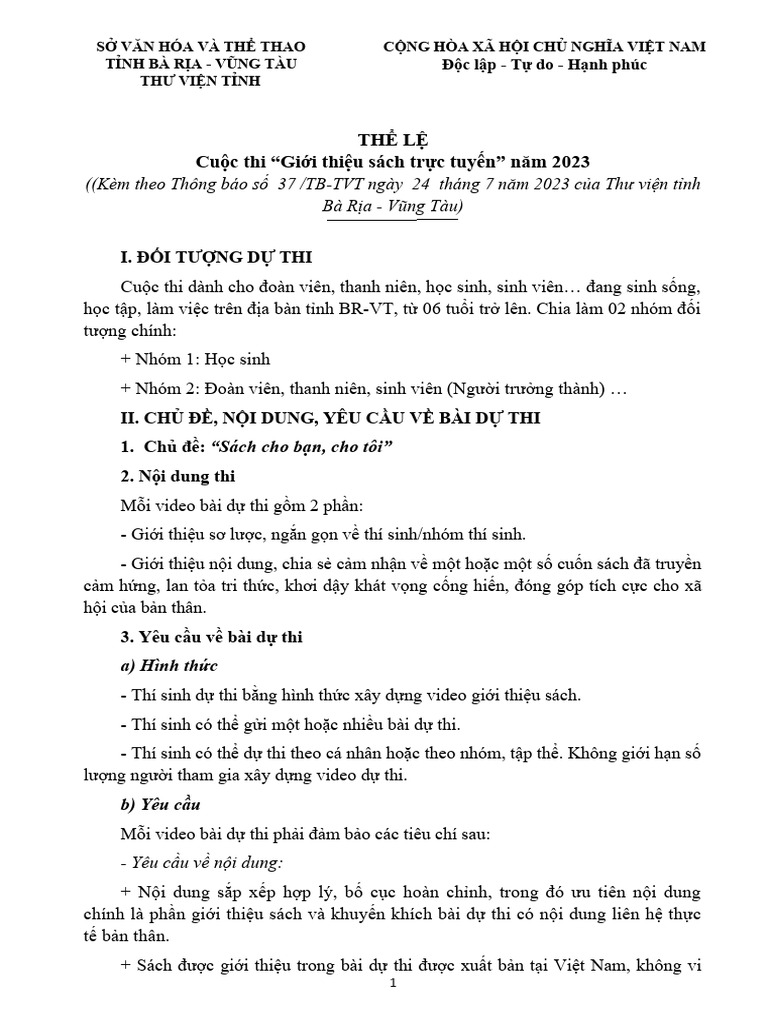 The Le Cuoc Thi GTS TT 2023 | PDF