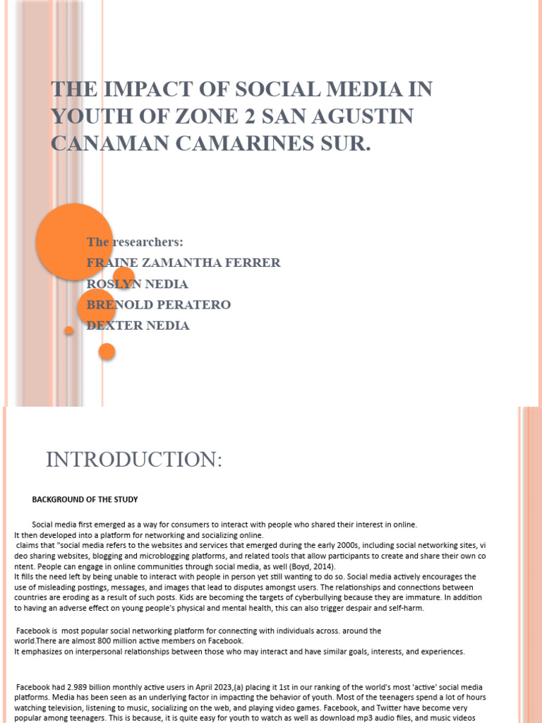 The Impact of Social Media in Youth of | PDF | Social Media | Popular ...