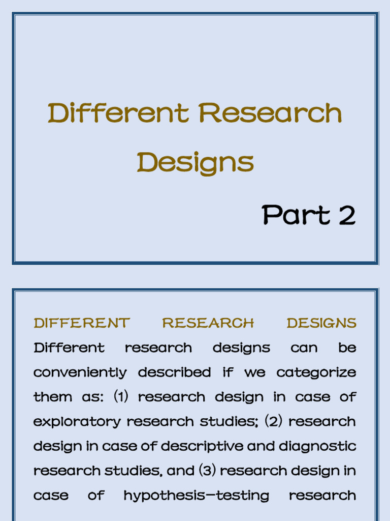 Research Designs: Exploratory & Descriptive | PDF | Hypothesis | Statistics