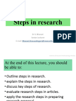 Lecture 2 - Steps in Research