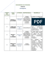 Cronograma de Actividades Biologia