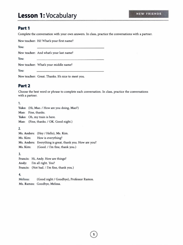 Lesson 1 - WB | PDF | Sports & Recreation | Social Science