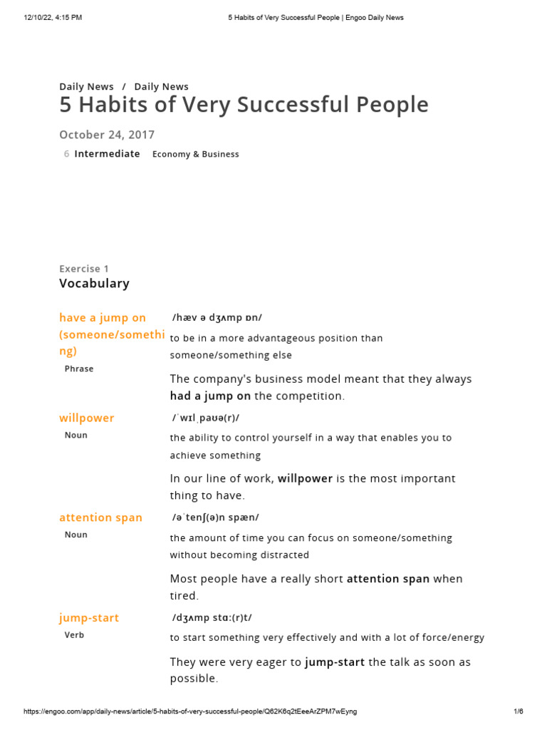 5 Habits of Very Successful People | PDF | Disciplines | Social Media