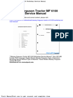 Massey Ferguson Tractor MF 6100 Workshop Service Manual