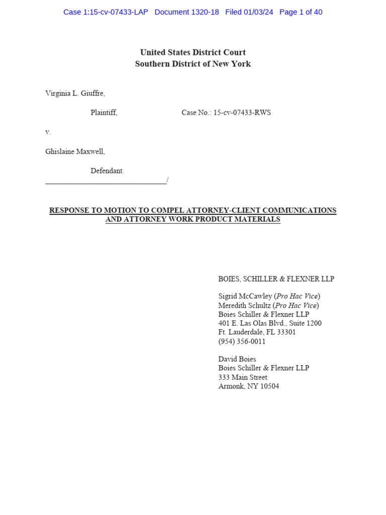 1320 Jan 3, 2024 Attach Ment 18 Exhibit DE 184 PDF AttorneyClient