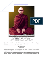 Meditasi Vipassana Metode Mahasi Sayadaw