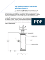 Determination of Coefficient of Linear Expansion of A Metal Rod by Using Pullinger's Apparatus