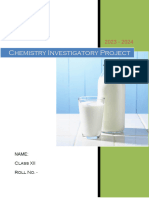 G 3 Amount of Casein in Milk Chemistry Project