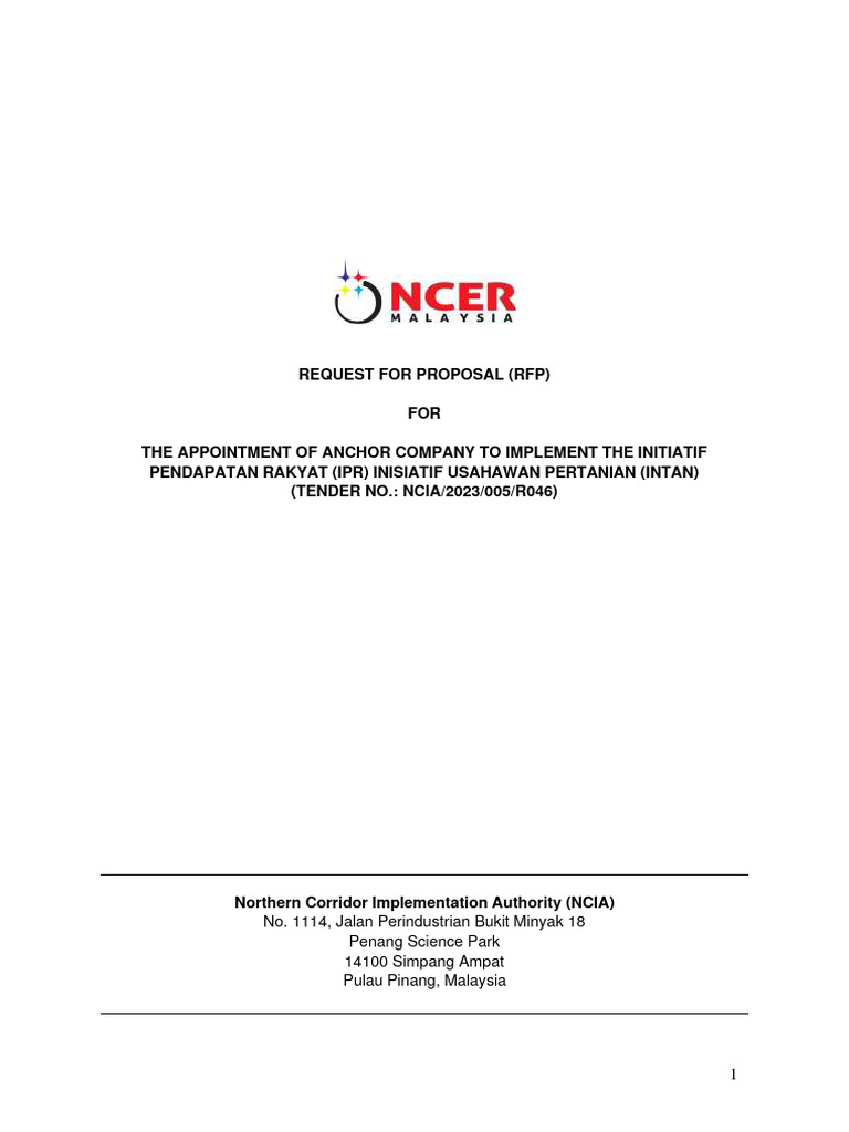 RFP IPR INTAN (Private Land) Highlighted | PDF