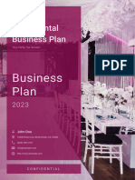 Party Rental Business Plan Example