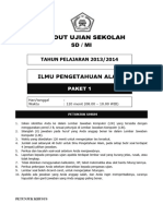 Soal UAS IPA Paket 1