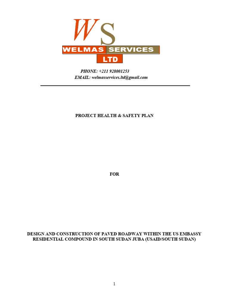 Health & Safety Plan for US Embassy Road Project | PDF