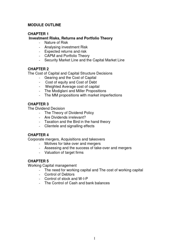 Corporate Finance B 11 | PDF | Capital Asset Pricing Model | Financial Risk