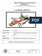 MODULE - Maintaining Plumbing Tool and Equipment