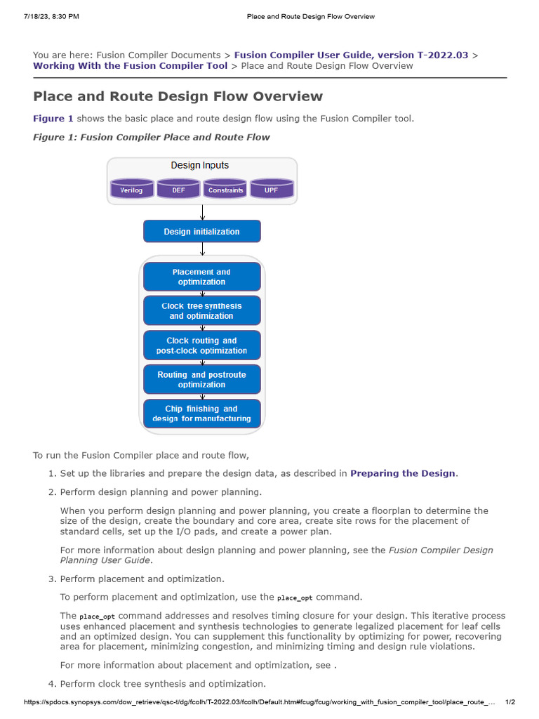 Fusion Compiler Place and Route Flow | PDF | Compiler | Mathematical ...