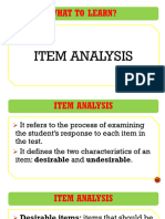 Chapter 3 Part 2 Item Analysis 1