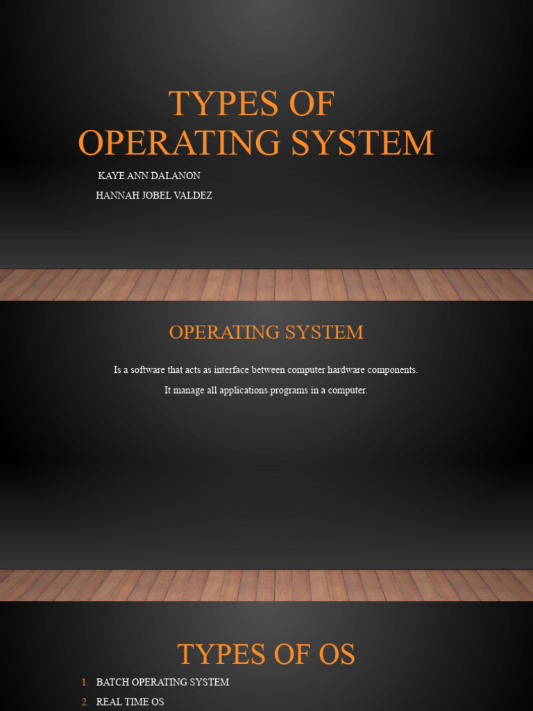 TYPES OF operating system | PDF