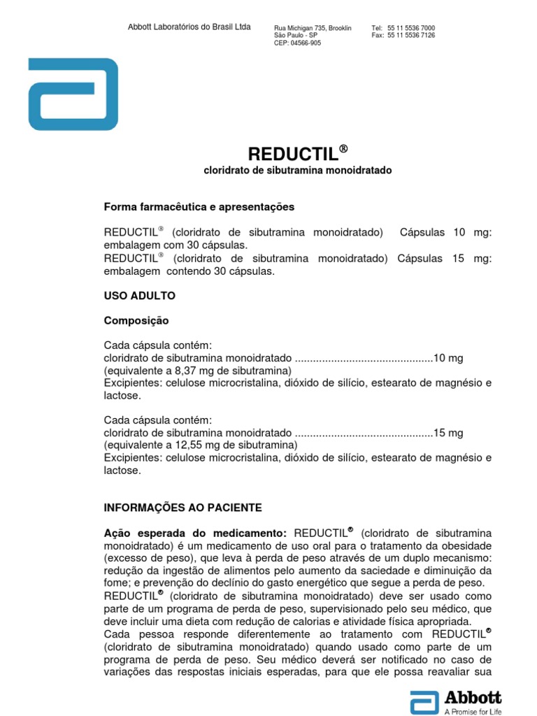 Reductil | PDF | Hipertensão | Remédio