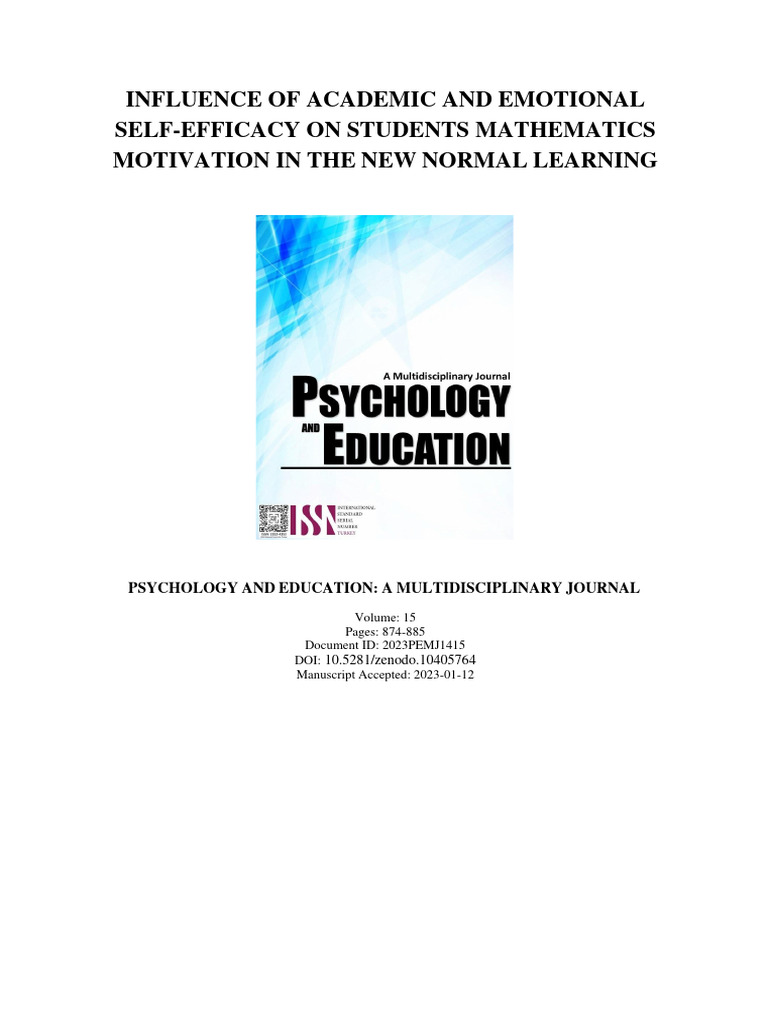 Self-Efficacy's Impact on Math Motivation | PDF | Career & Growth ...
