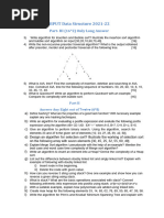 BPUT Data Structure 2021