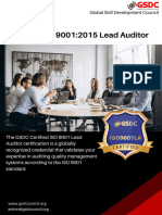 Certified ISO 90012015 Lead Auditor