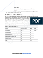 IB ACIO Syllabus PDF 2023 and Exam Pettern