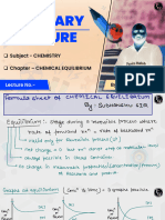 Chemical Equilibrium Summary Lecture Notes