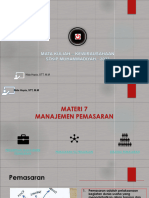 Manajemen Pemasaran