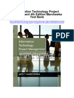 Information Technology Project Management 4th Edition Marchewka Test Bank