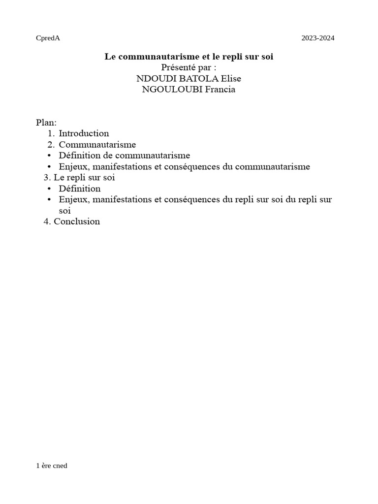 Communautarisme et repli sur soi | PDF | Solitude | Psychologie sociale