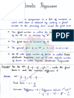 Examples and Notes Arithmetic Progression