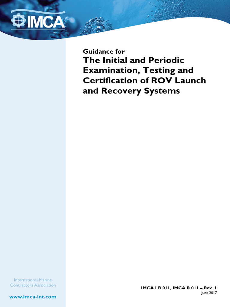 ROV Launch and Recovery Systems Certification | PDF | Manufactured Goods