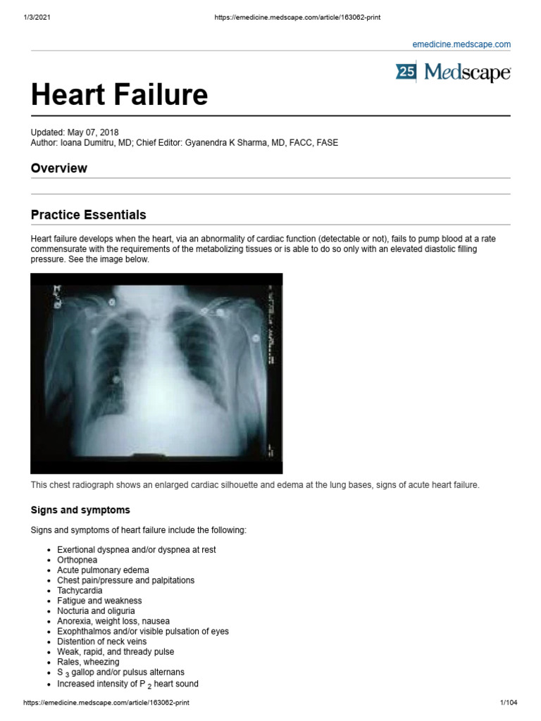 Heart Failure-Medscpe | PDF | Heart Failure | Myocardial Infarction
