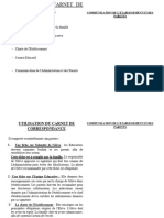 Cahier de Correspondance