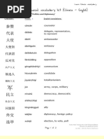 Chinese Vocabulary Politics