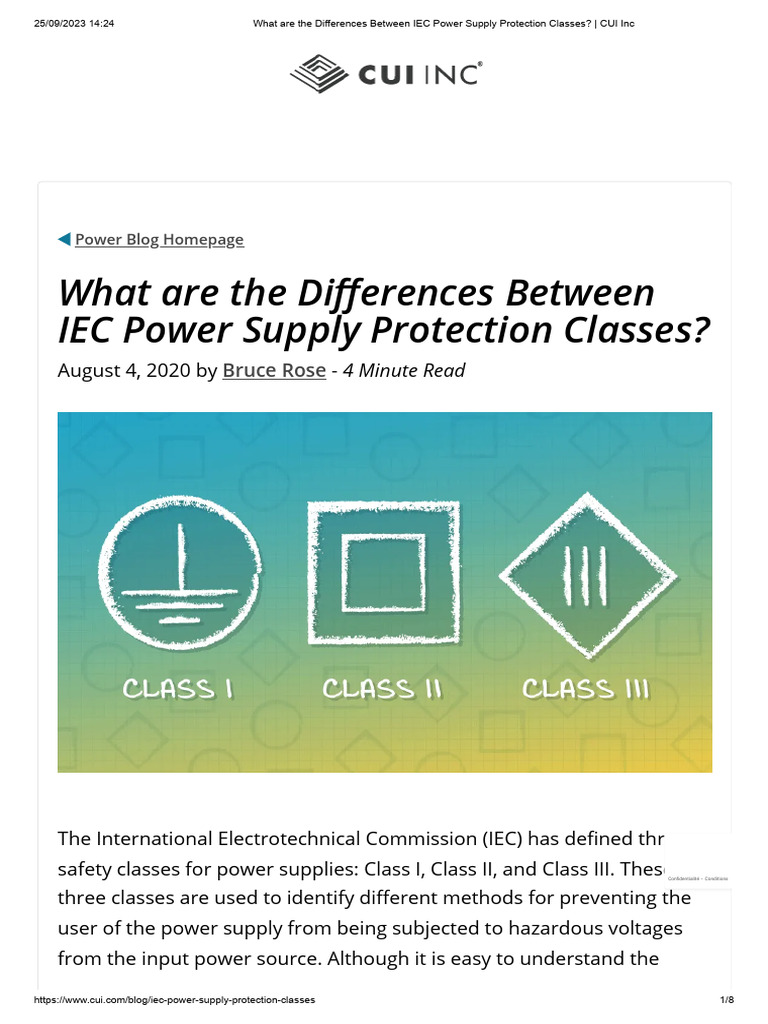What Are The Differences Between IEC Power Supply Protection Classes