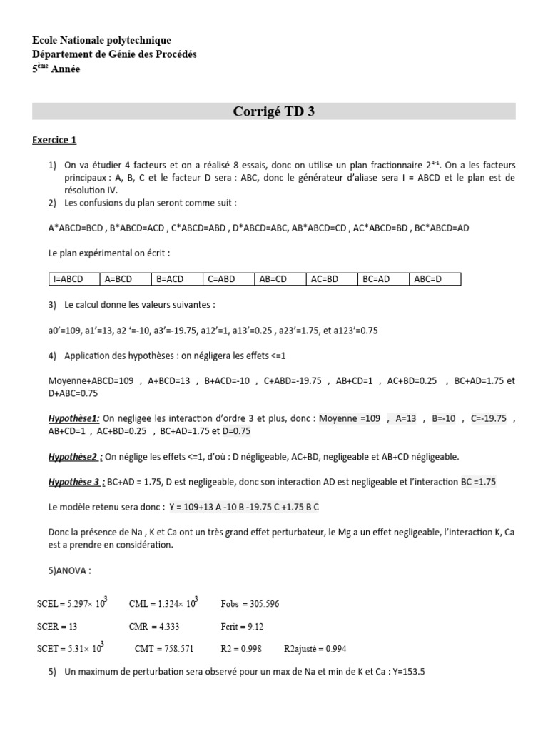 Solution TD 3 | PDF
