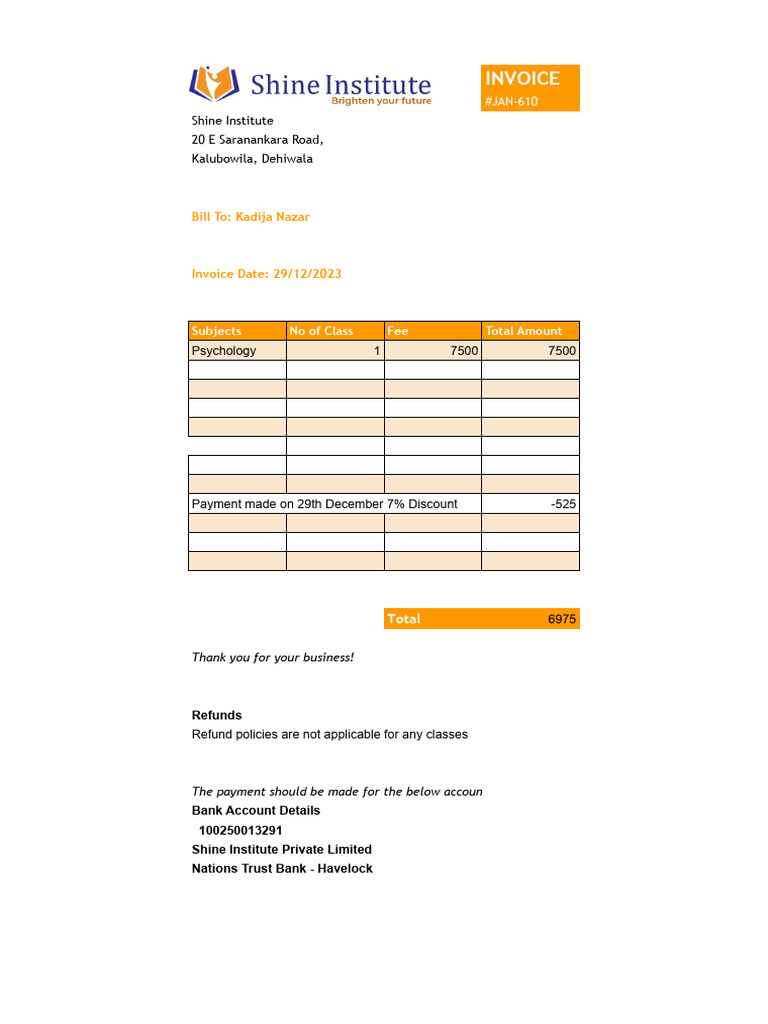 January Invoices 2024 Kadhija PDF