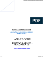 Anaxagore - Doxographie Et Fragments