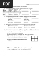 Genetics Worksheet II