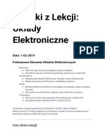 Notatki Z Lekcji - Układy Elektroniczne
