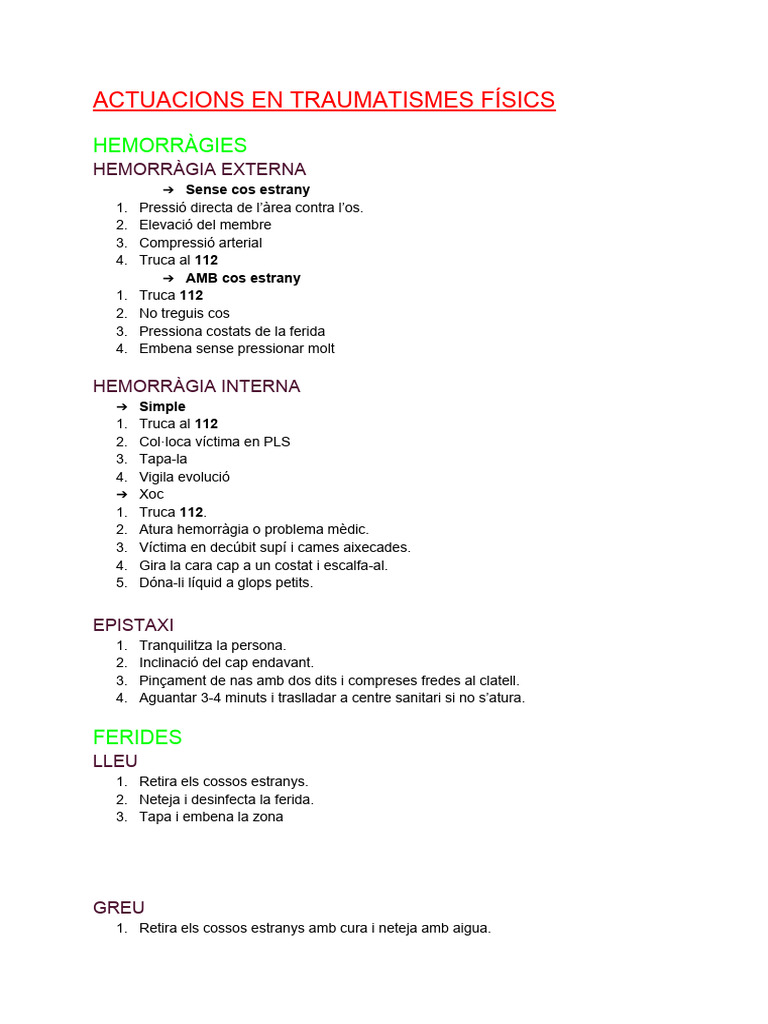UF1 NF5 - Traumatismes Físics | PDF