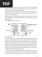 Lab Report 1 Tray Drier