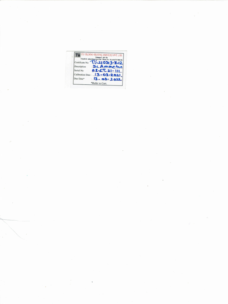 Calibration Sticker | PDF