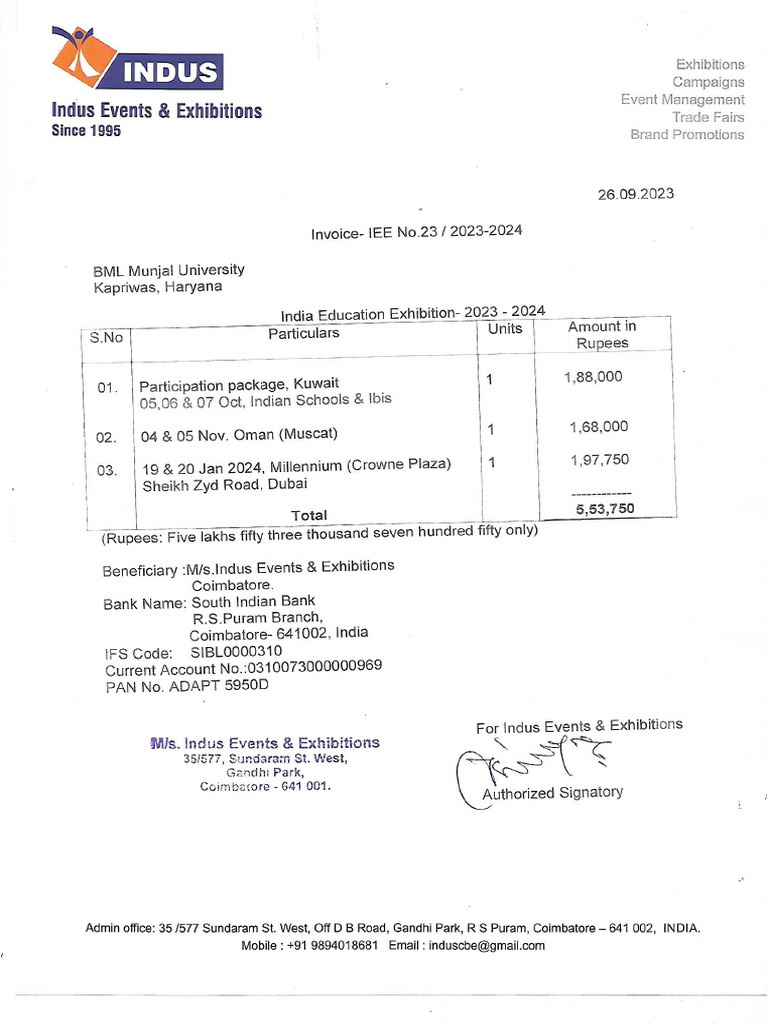 23 BML Munjal Invoice | PDF