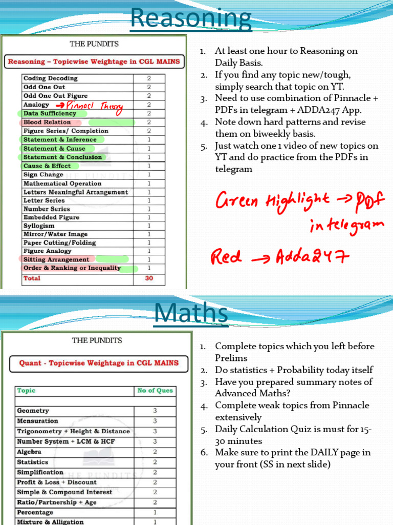 Daily Study Plan for Competitive Exams | PDF | Economies