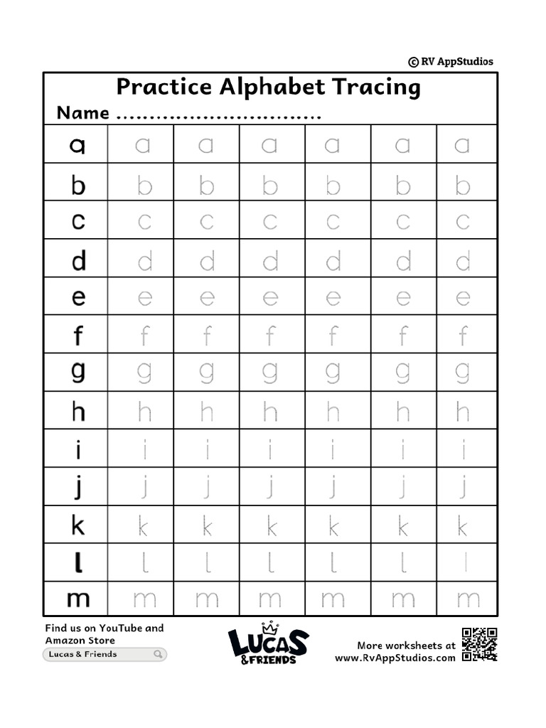 122 free printable worksheets for kids practice alphabet tracing small