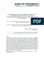 O Projeto Educação em Direitos Humanos Na Universidade de Landau/Alemanha: Possibilidades de Diálogo Com A Pedagogia de Paulo Freire