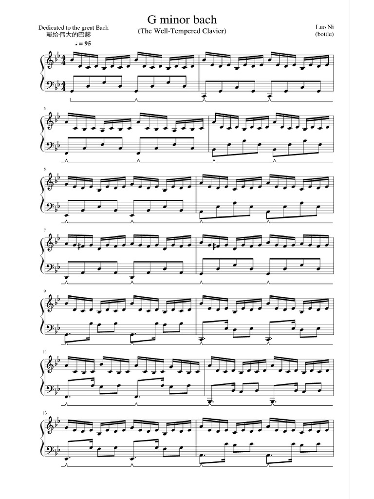 G Minor Bach Luo Ni | PDF